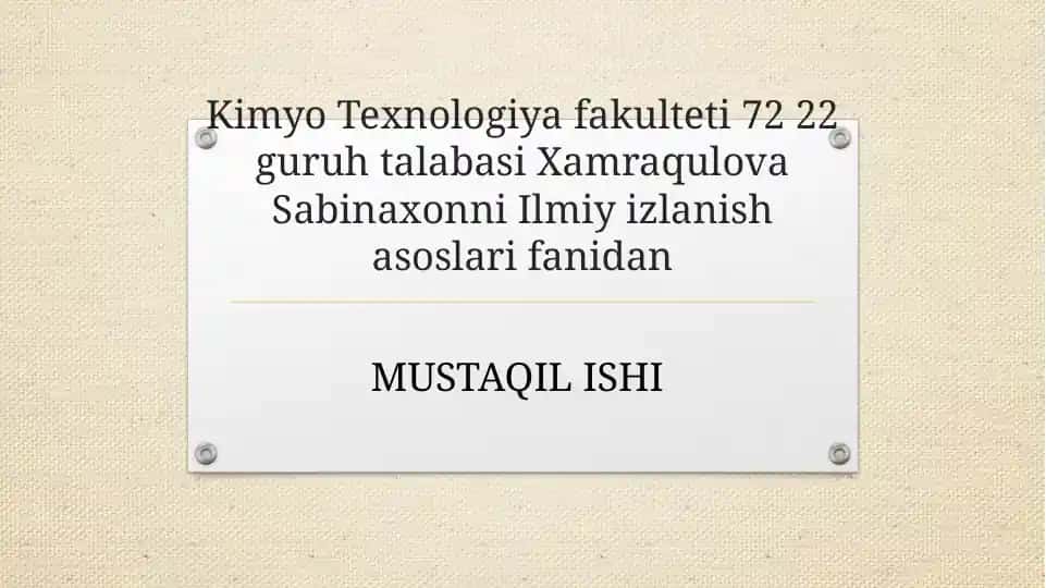 Ilmiy tadqiqotda axborot va axborot texnologiyalarining tasiri