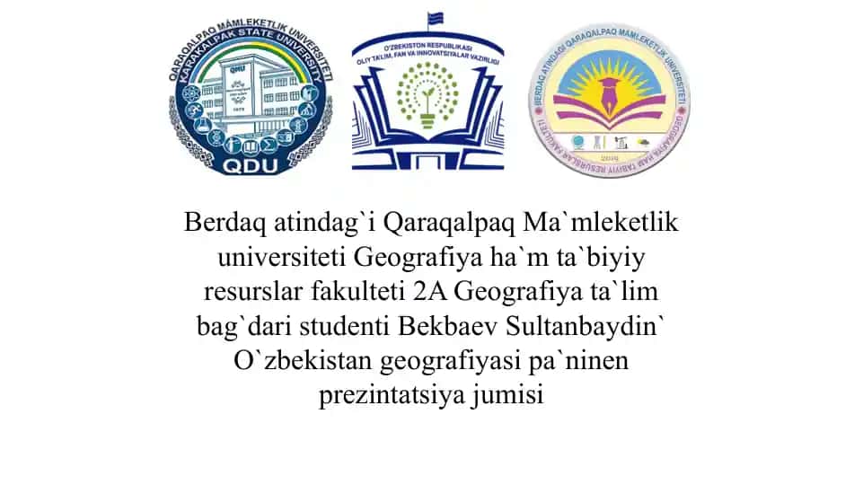 Geografiya ta`lim bag`dari prezintatsiya