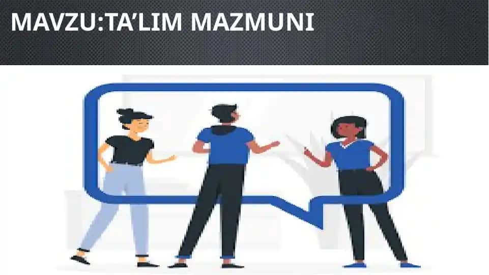 Ta'lim mazmuni