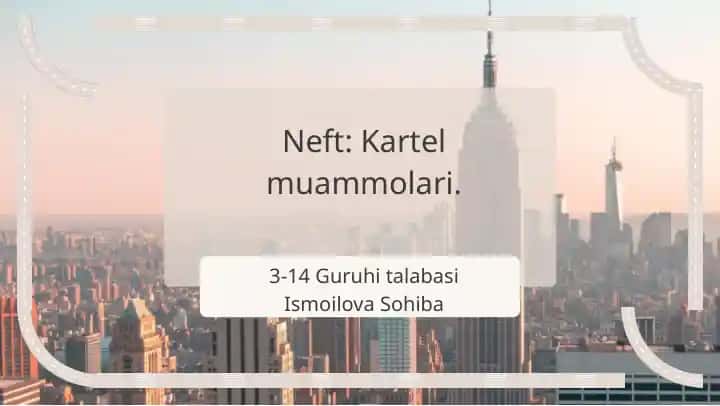 Neft: Kartel muammolari