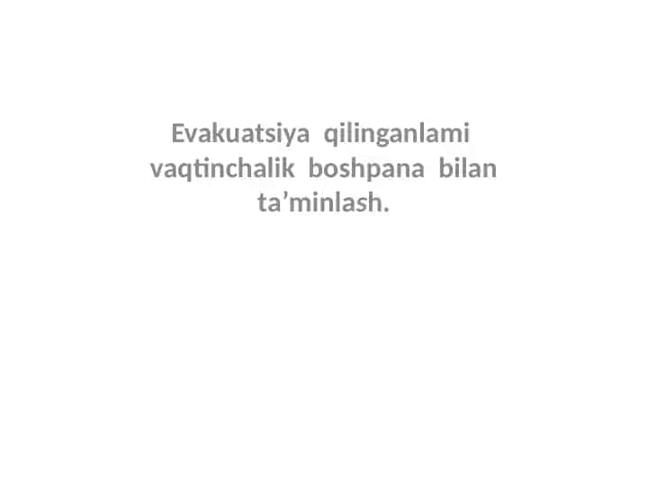 Evakuatsiya protsedurlari