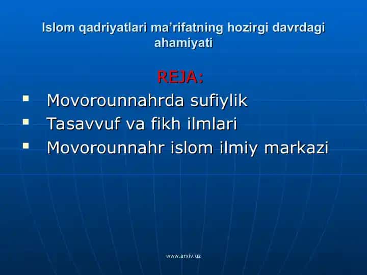 Movarounnahrda Sufiylik