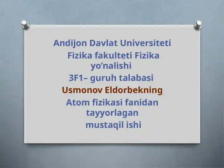 Atomlar teoriyasi