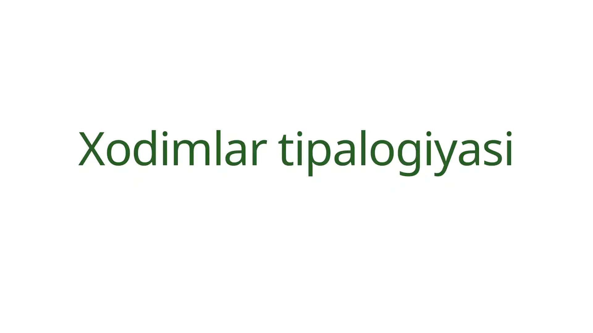 Xodimlar tipalogiyasi