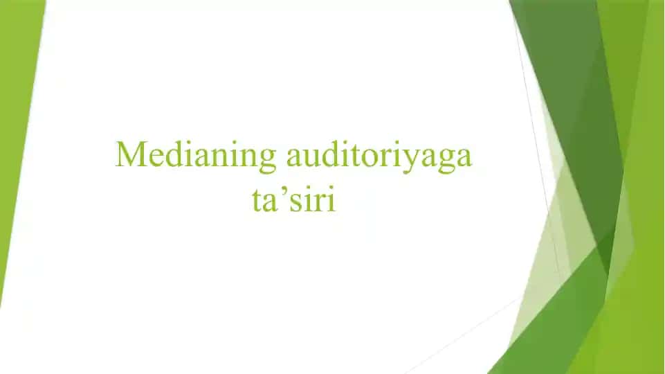 Medianing auditoriyaga ta’siri