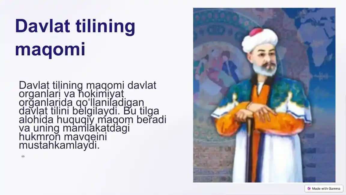 Davlat tilining maqomi