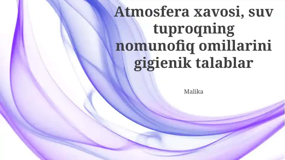 Sog'lom tuproq muhiti va uning ahamiyati