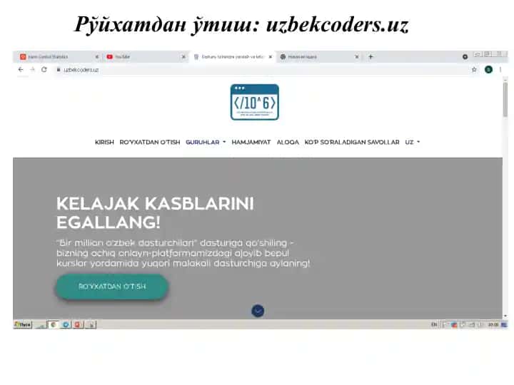 "Bir million o'zbek dasturchilari" dasturi