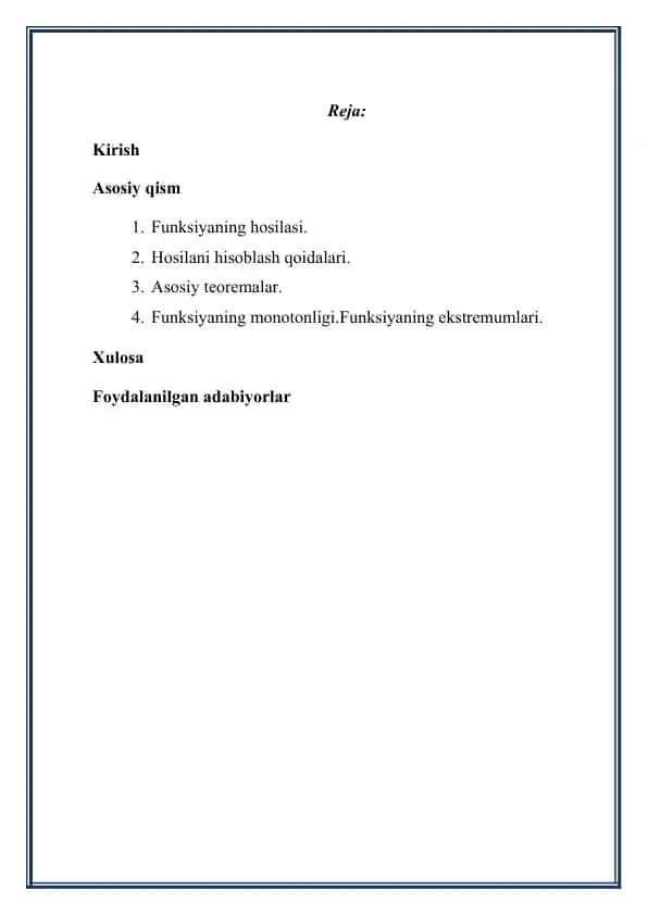 Matematika va uning ahamiyati