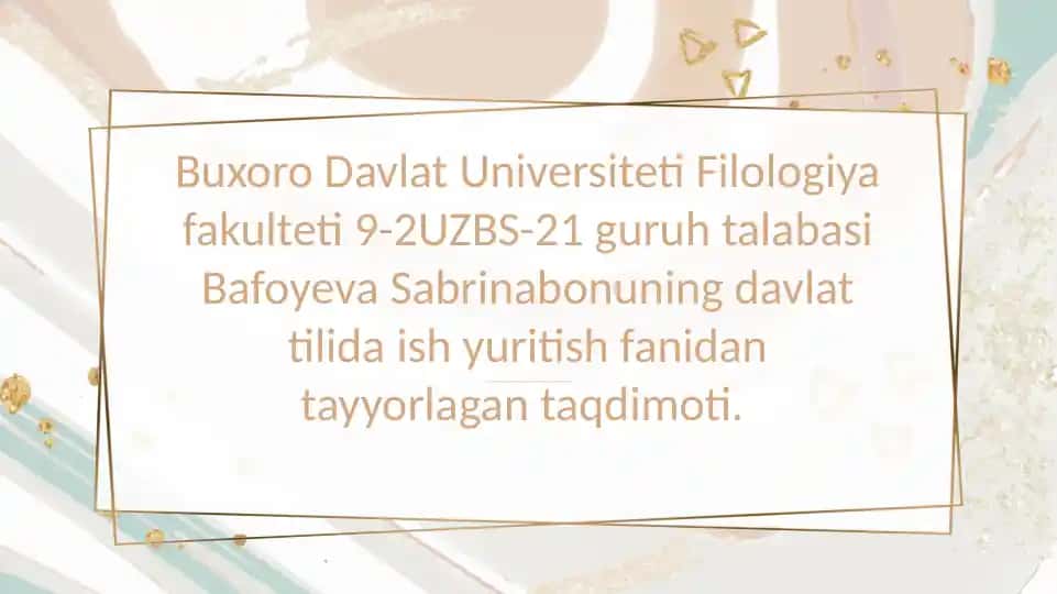 Bafoyeva Sabrina