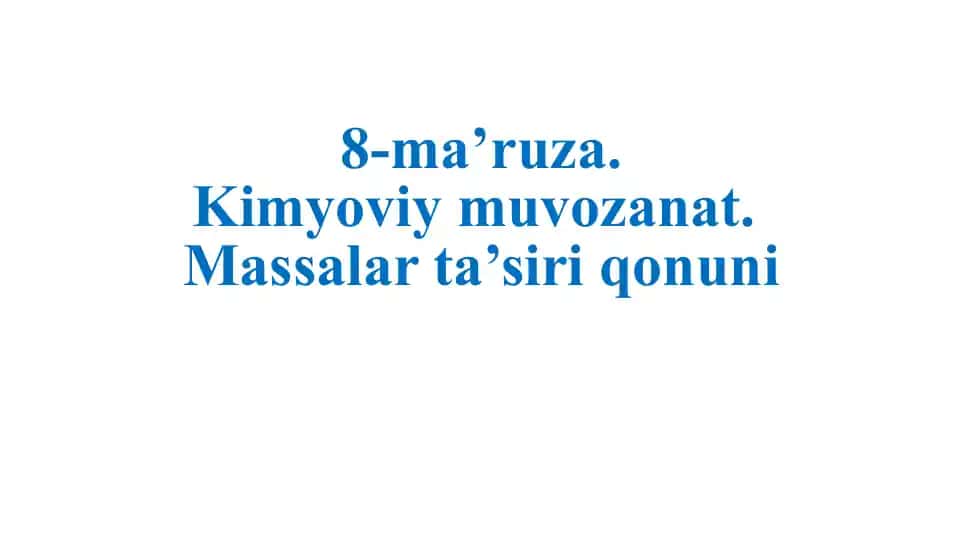 Kimyoviymuvozanat