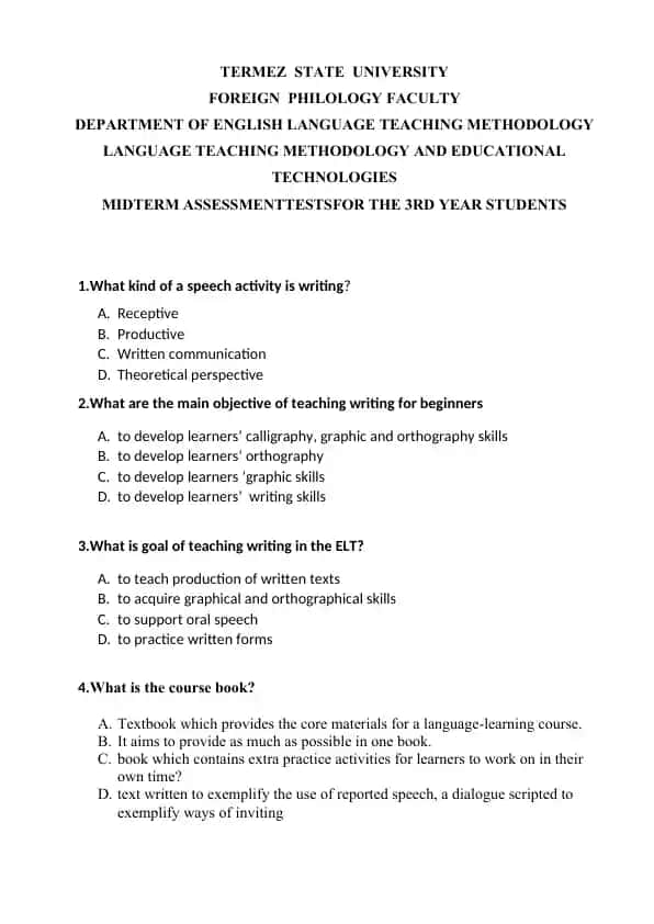 Language Teaching Methodology and Educational Technologies