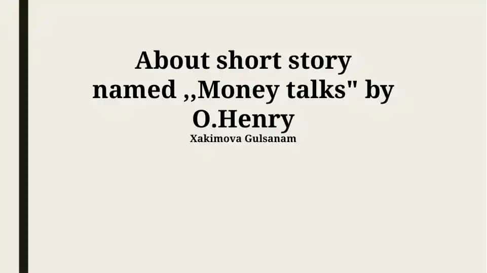 Money talks