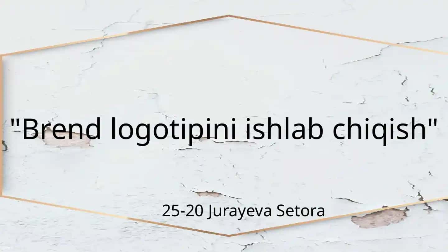 Brend logotipini ishlab chiqish