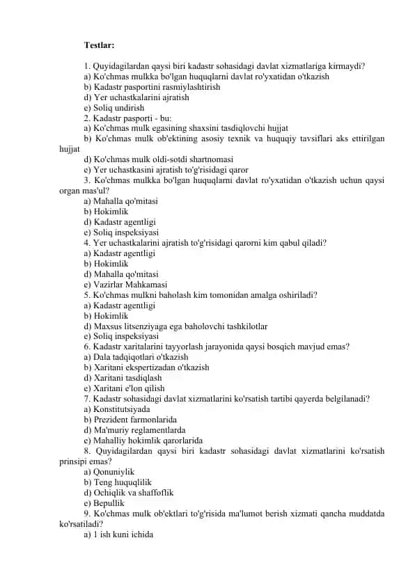 Kadastr sohasi