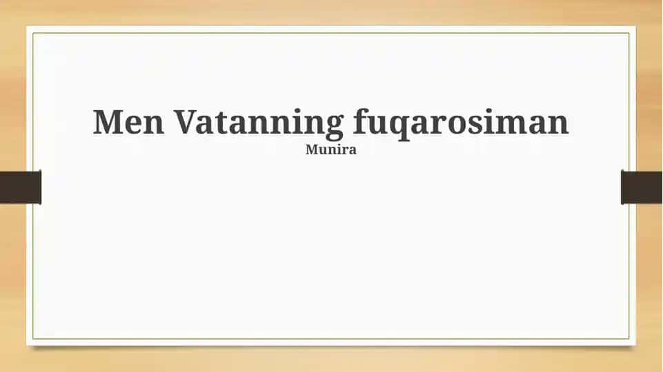 Men Vatanning fuqarosiman