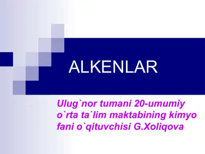 Alkenlar