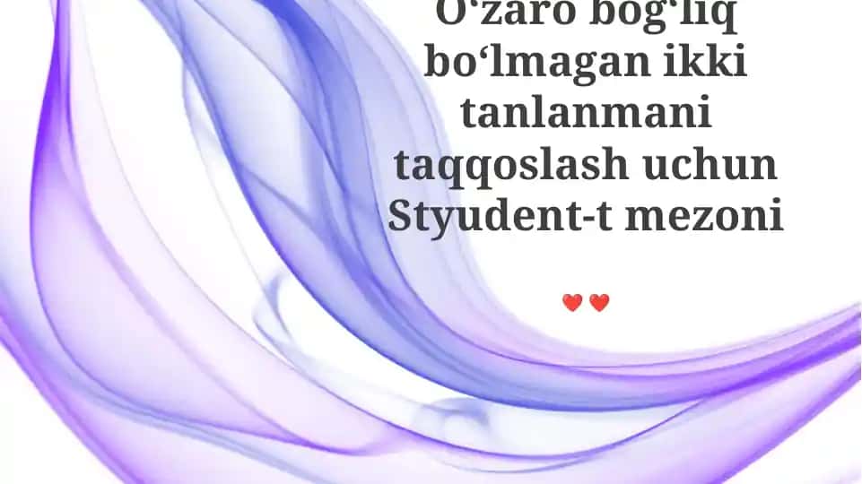T-test va P-qiymatni topish