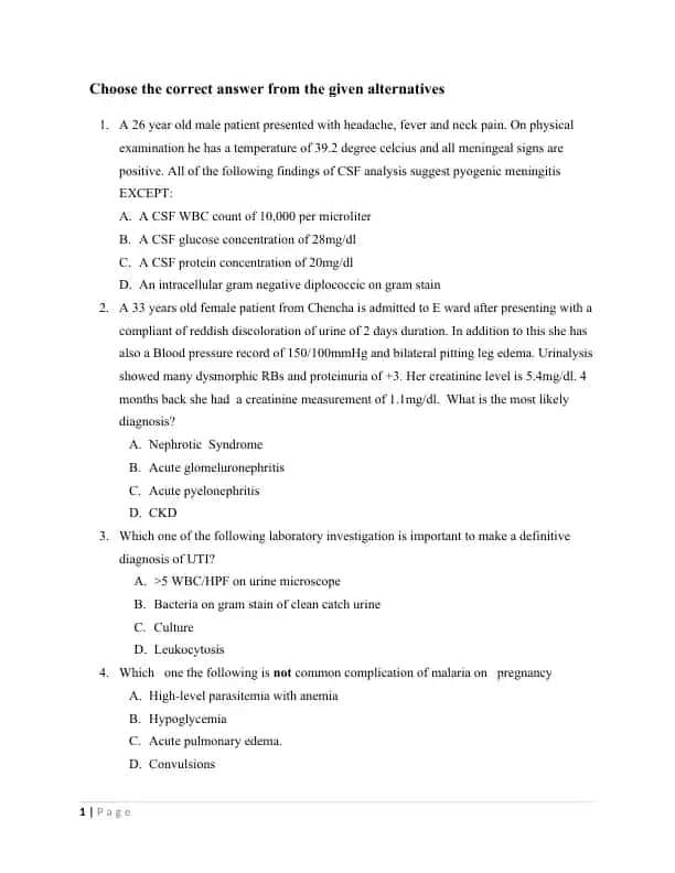 Tibbiyot test savollari toʻplami