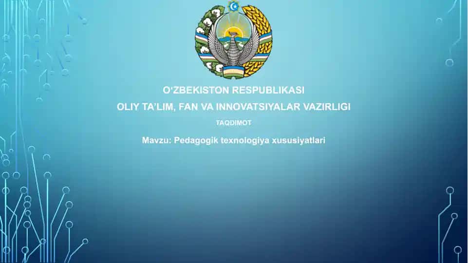 Pedagogik texnologiya ta'lim maqsadlariga erishish