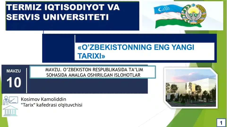 O‘zbekistonning eng yangi tarixi