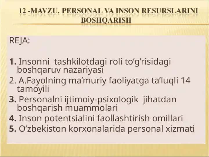 Inson Resurslari Boshqarish