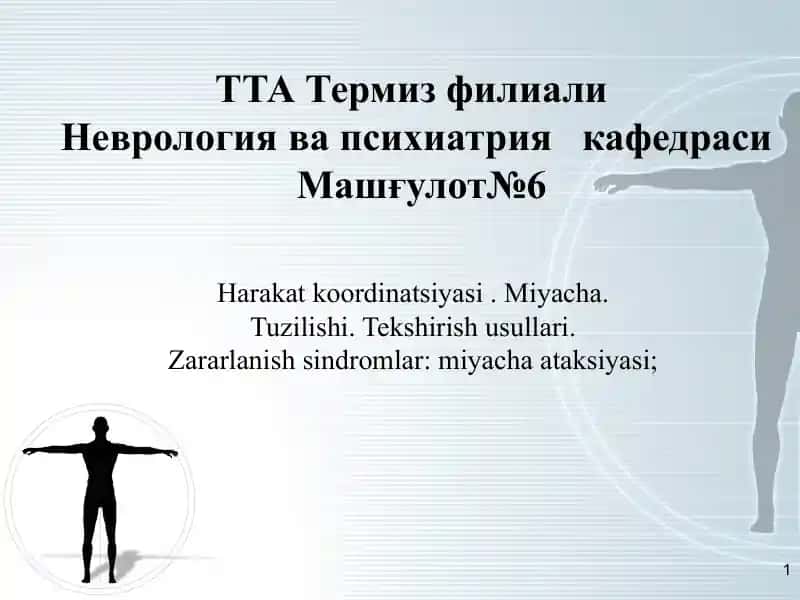 Miyacha koordinatsiyasi va zararlanish sindromlari