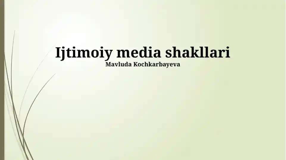 Ijtimoiy media shakllari