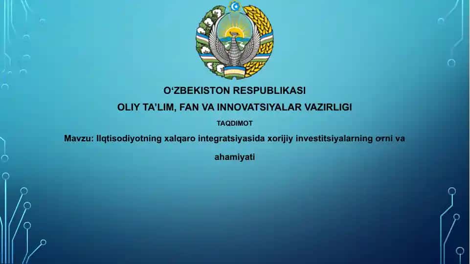 Xorijiy Investitsiyalar