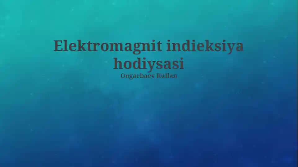 Elektromagnit indieksiya hodiysasi