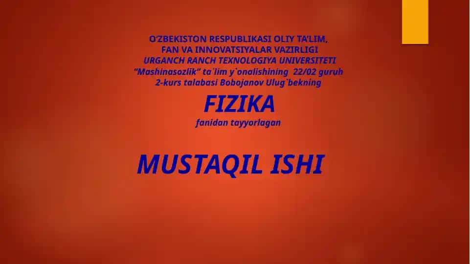 MUSTAQIL ISHI KOINOT NURLARINING YER ATMOSFERASI BILAN O'ZARO TA'SIRLASHUVI
