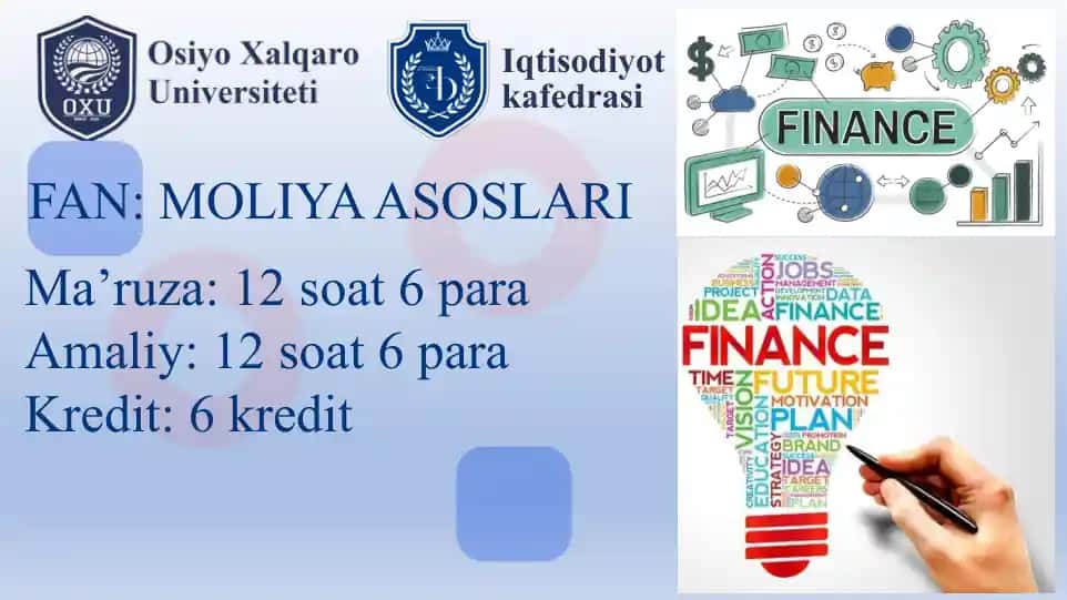 Moliya Asoslari