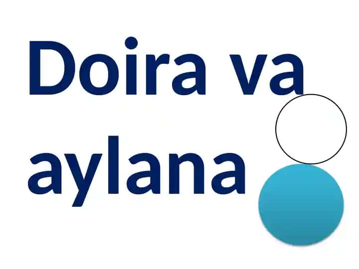 3-sinf matematika Doira va aylana