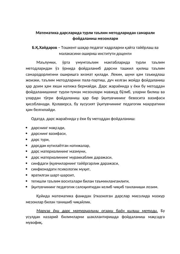 Matematika darslari