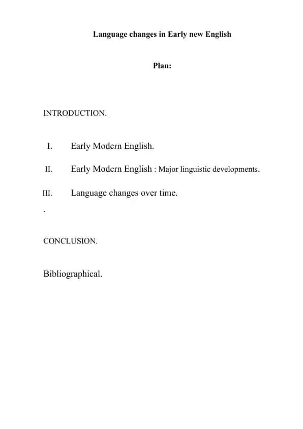 Language changes in Early new English