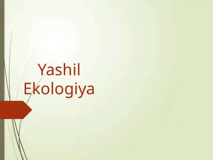 Yashil Ekologiya