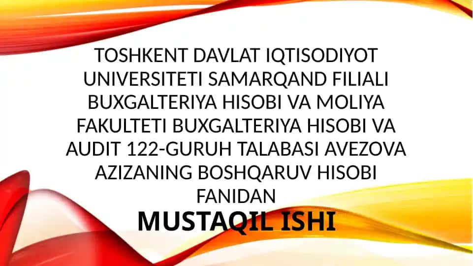 Ishlabchiqarish jarayonini tashkilotish
