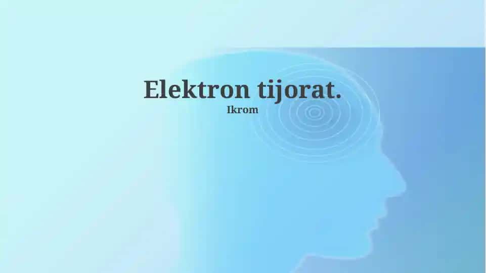 Elektron tijorat