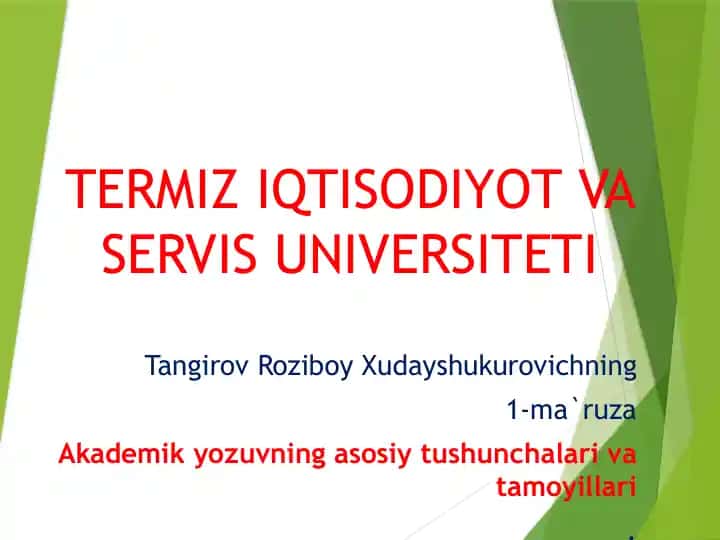 akademik yozuvning asosiy tushunchalar va tamoyili