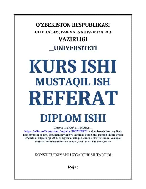 KONSTITUTSIYANI UZGARTIRISH TARTIBI