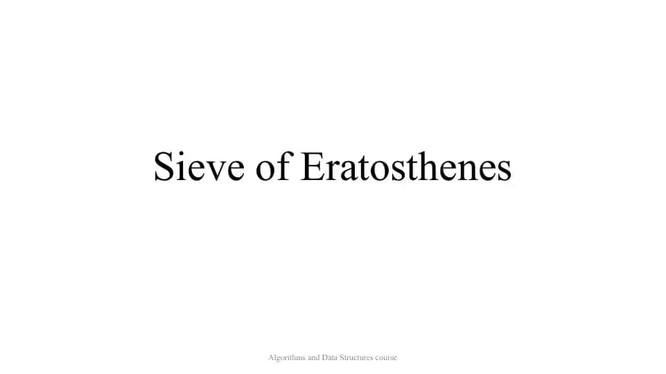 Sieve of Eratosthenes