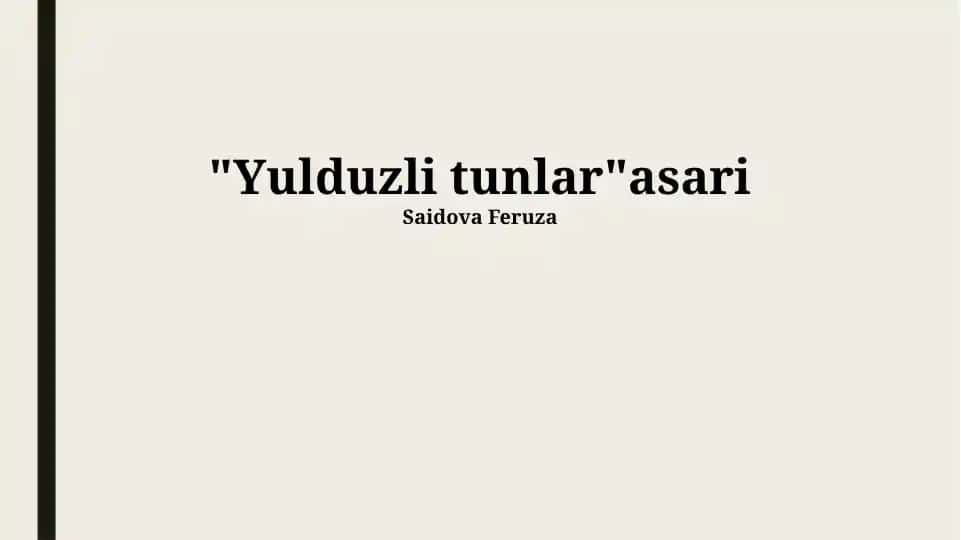 Yulduzli tunlar