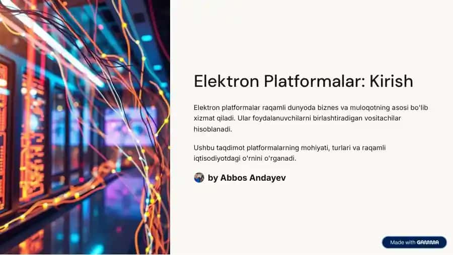Elektron Platformalar