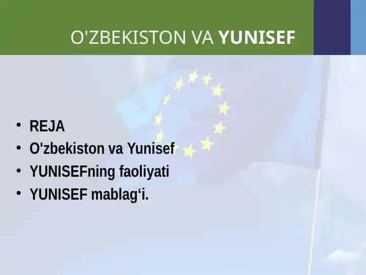YUNISEFning faoliyati