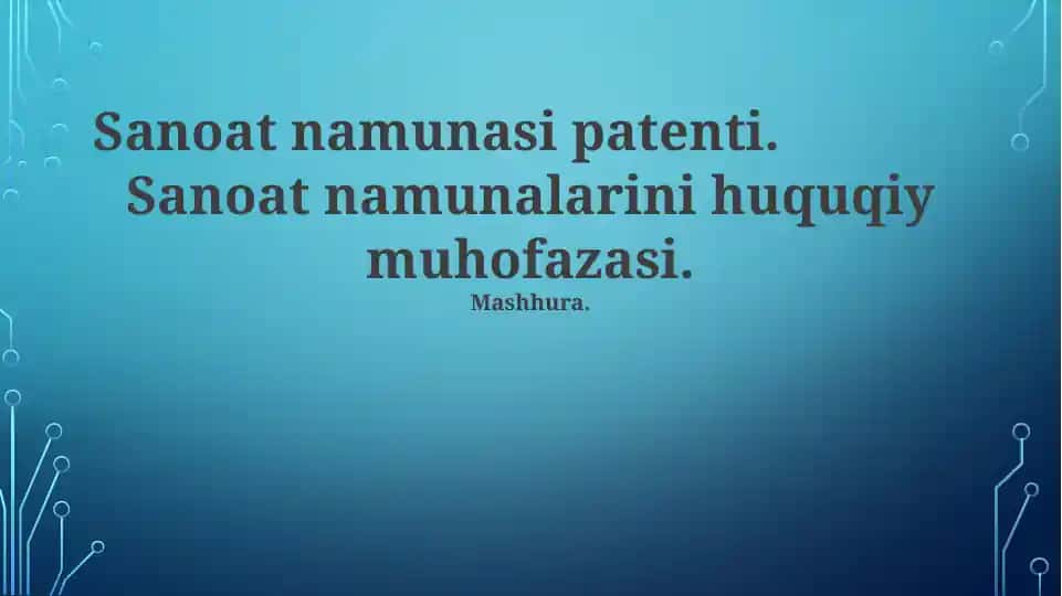 Sanoat namunasi patenti