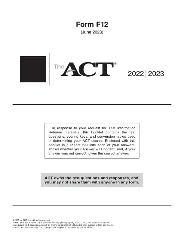 Test Information Release materials