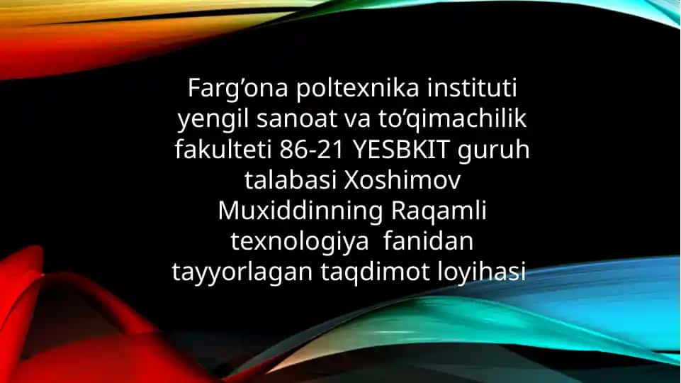 Qo’shimcha texnologiyalar. Raqamli iqtisodiyotdagi sanoat deformatsiyasi