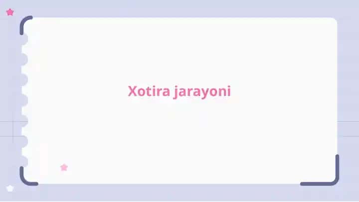 Xotira jarayoni