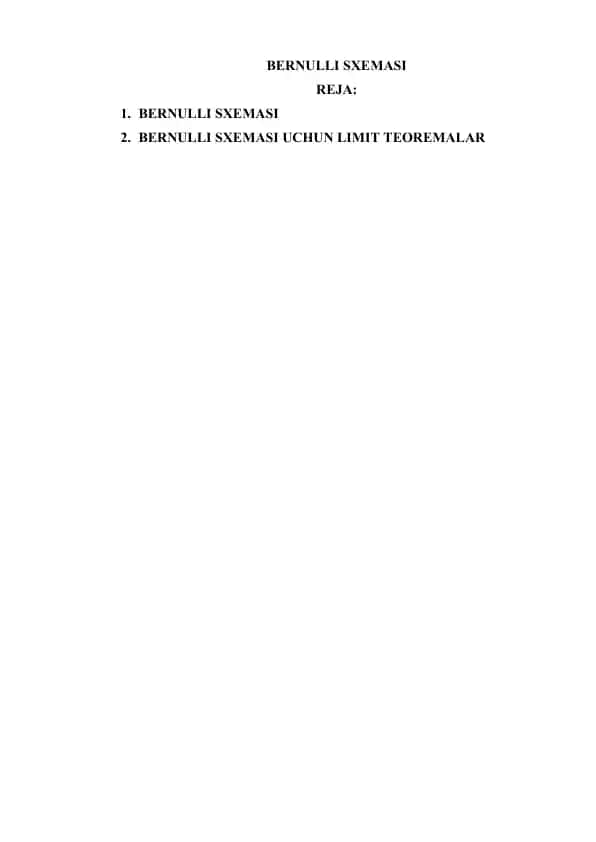 BERNULLI SXEMASI