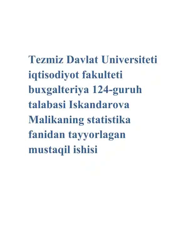 IQTISODIY INDEKSLAR